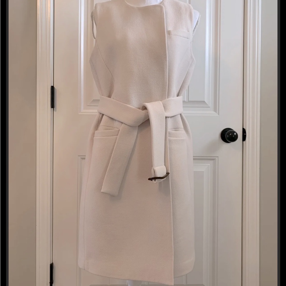 JCrew belted vest in Italian Wool vintage champagne size 6 never worn